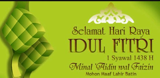 SELAMAT IDUL FITRI 1438H.MAAF LAHIR BATHIN.🙏