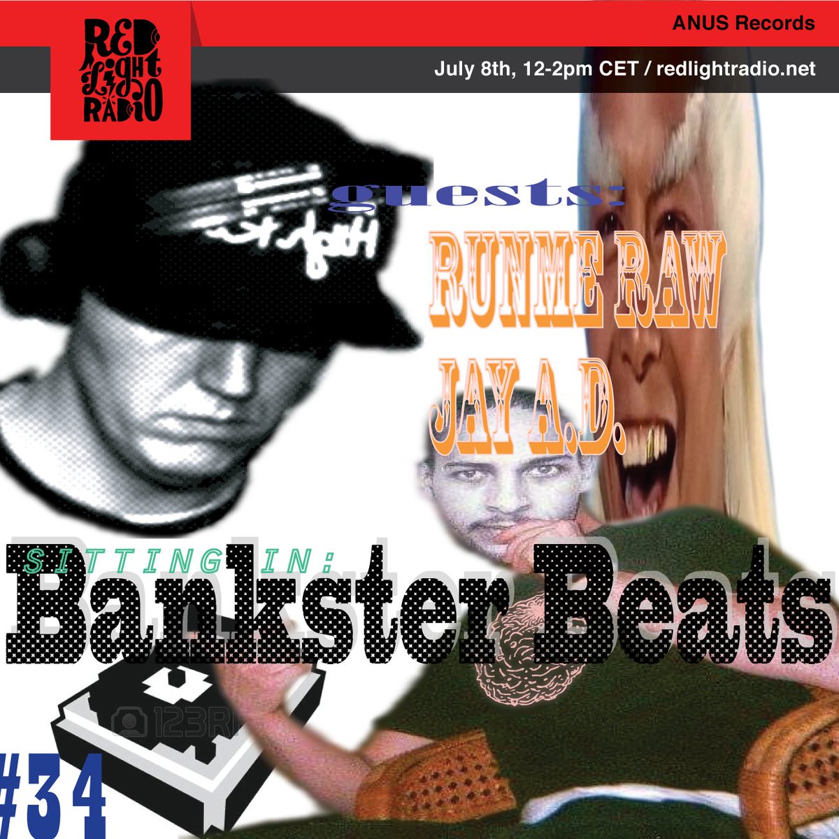 On July 8th - ANUS Records Radio #34 sitting in: @Bankster_Beats w/ guests <a href="/JayBlazeAllDay/">J(ay).A.D</a> and Runme Raw.