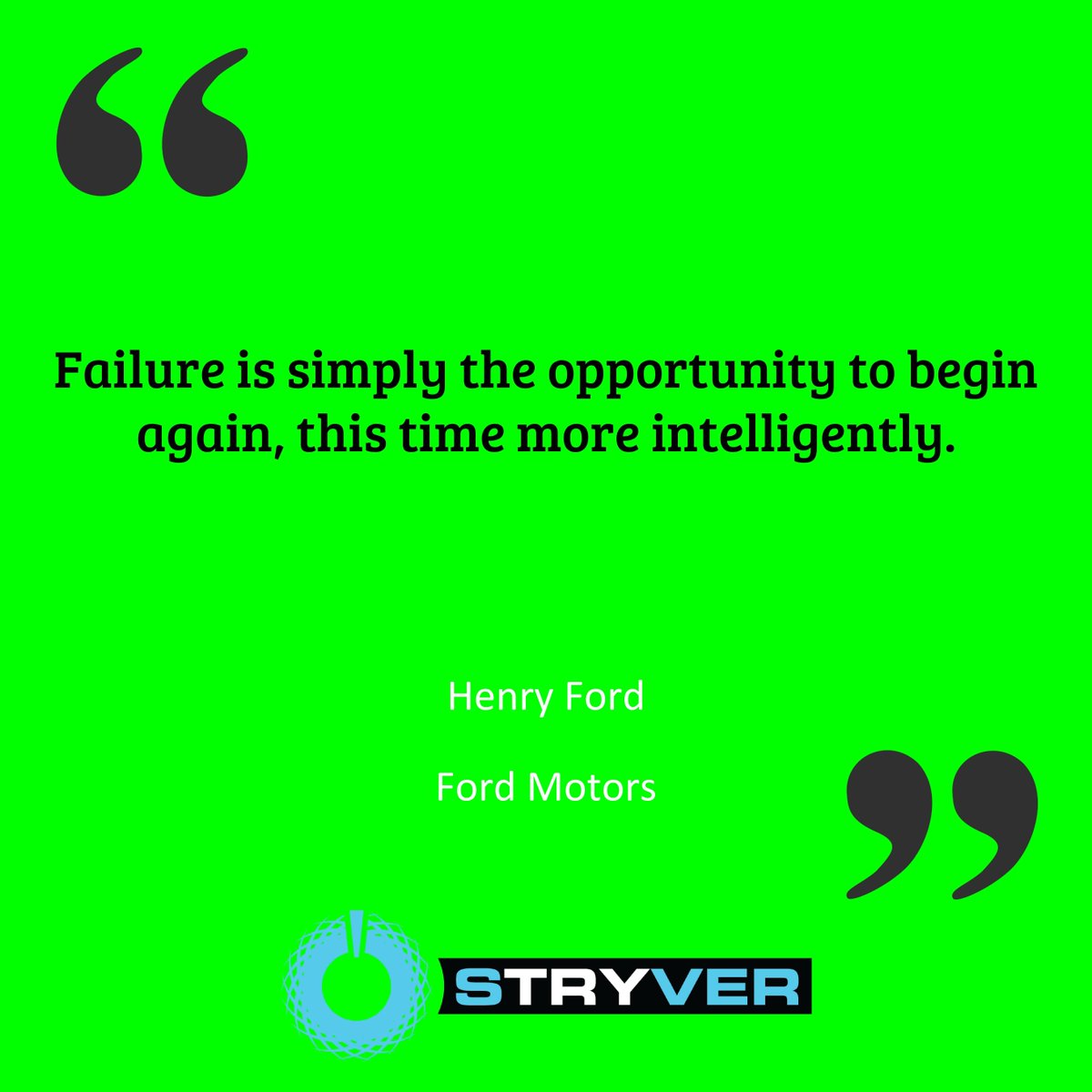 StryverLife's tweet photo. Failure is simply the opportunity to begin again, this time more intelligently.
Henry Ford
Ford Motors

#stryverlife #business #motivation https://t.co/KaBUfijvWn