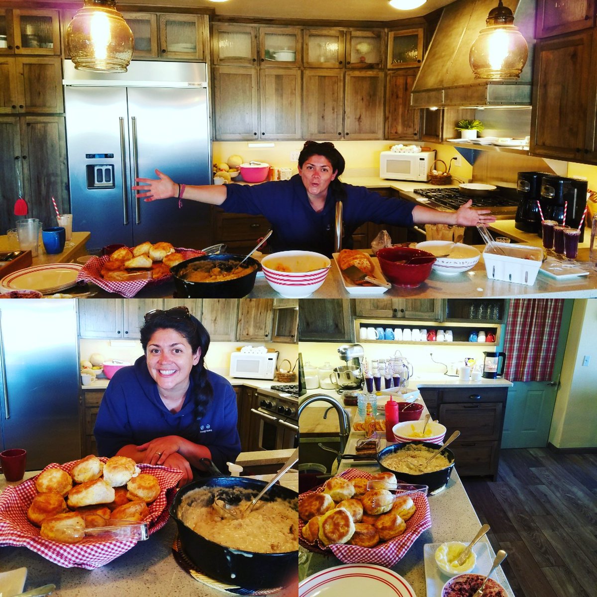 NomaditAgain's tweet photo. John and I made a delicioso biscuit breakfast while the owners are out of town aaaannnddd we rocked it! #circleviewranch #nomaditagain https://t.co/RaMB078PQ1
