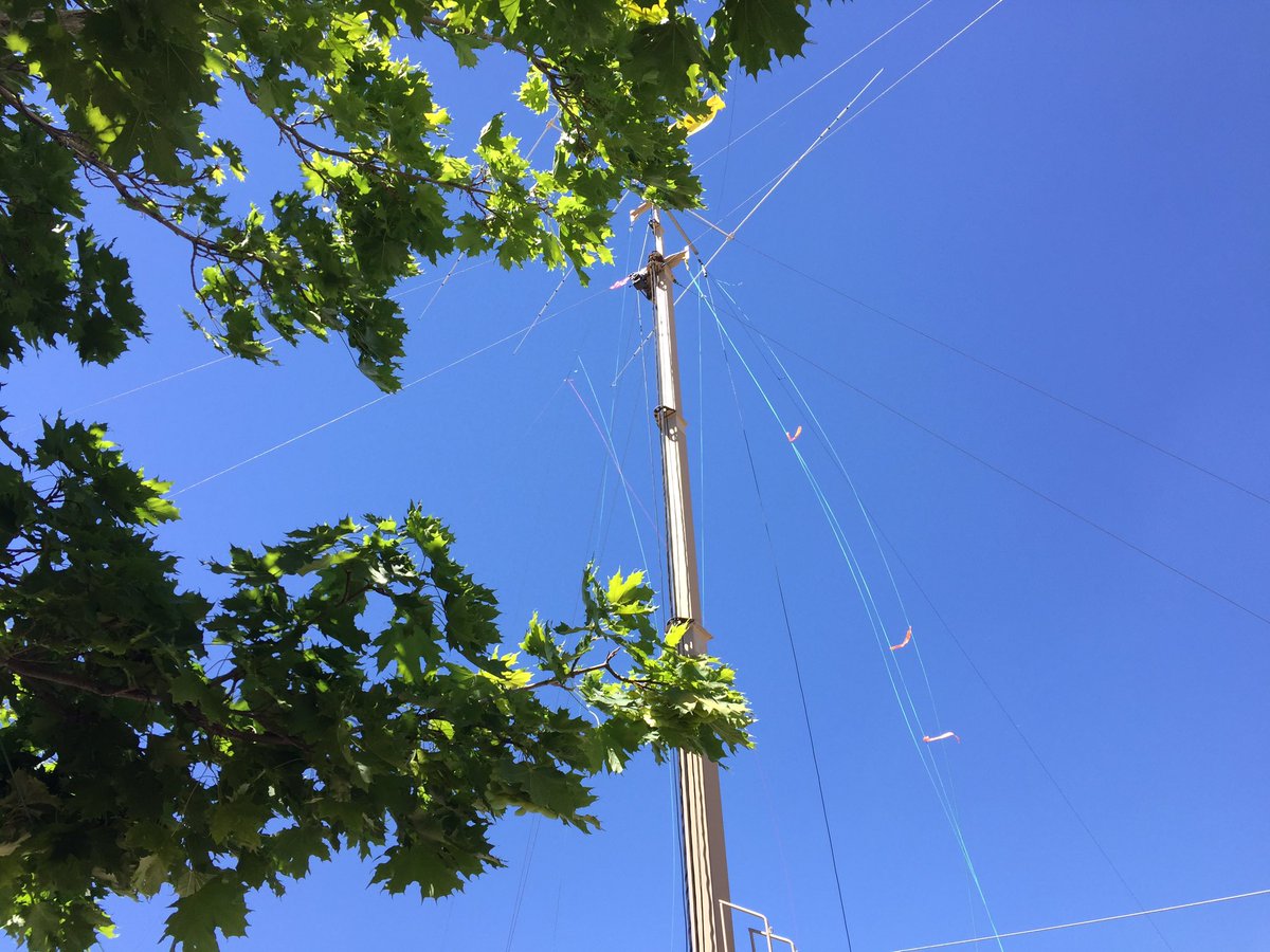 Our tower of antennas at Nevada Washoe Lake State Park for the ARRL Field day. #SNARS #FieldDay #ARRLFD