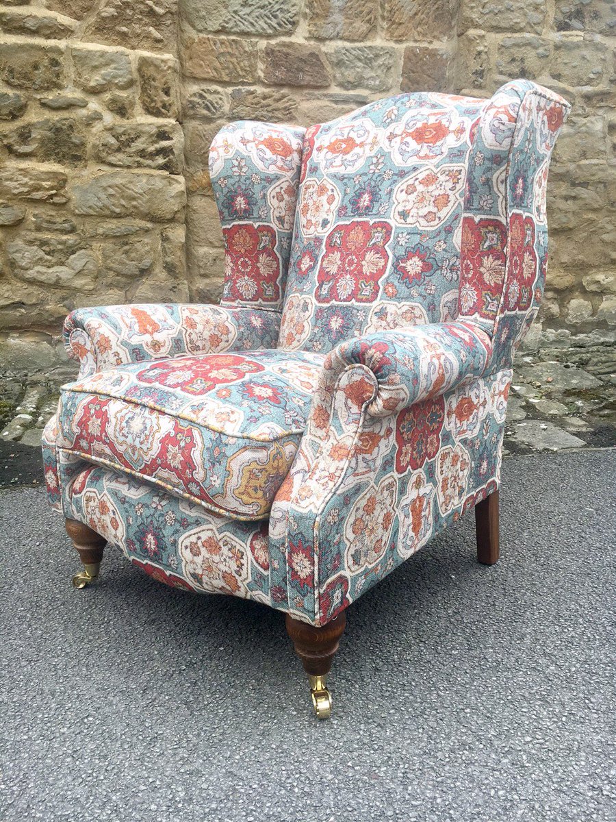 Introducing our new Bertie armchair upholstered in Colefax &amp; Fowler - Perseus... Classic, timeless and comfortable... #perfectsundayevening