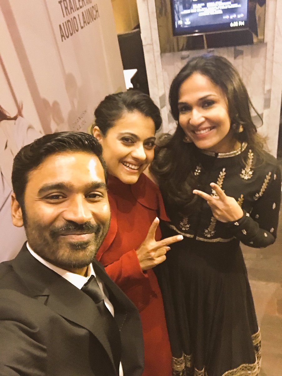 kollywoodnow's tweet photo. Some 🎀🖼Outright Photos from #VIP2TrailerLaunch👷🎥!! They're So Sanguine🛡🌟with the Product📦
#Dhanush - #Kajol - #AmalaPaul - @soundaryaarajni https://t.co/H0y9MdH538