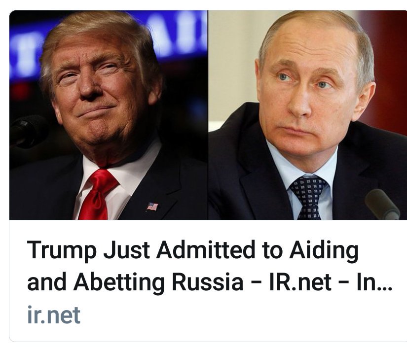 TMDILL1's tweet photo. @realDonaldTrump America was attacked, TrumpTeam helped exKGB dir & RussianSpyAgency & Trump says no scandal exists? #TeamTrumpColluded with Russia! https://t.co/mjEoteTMyY