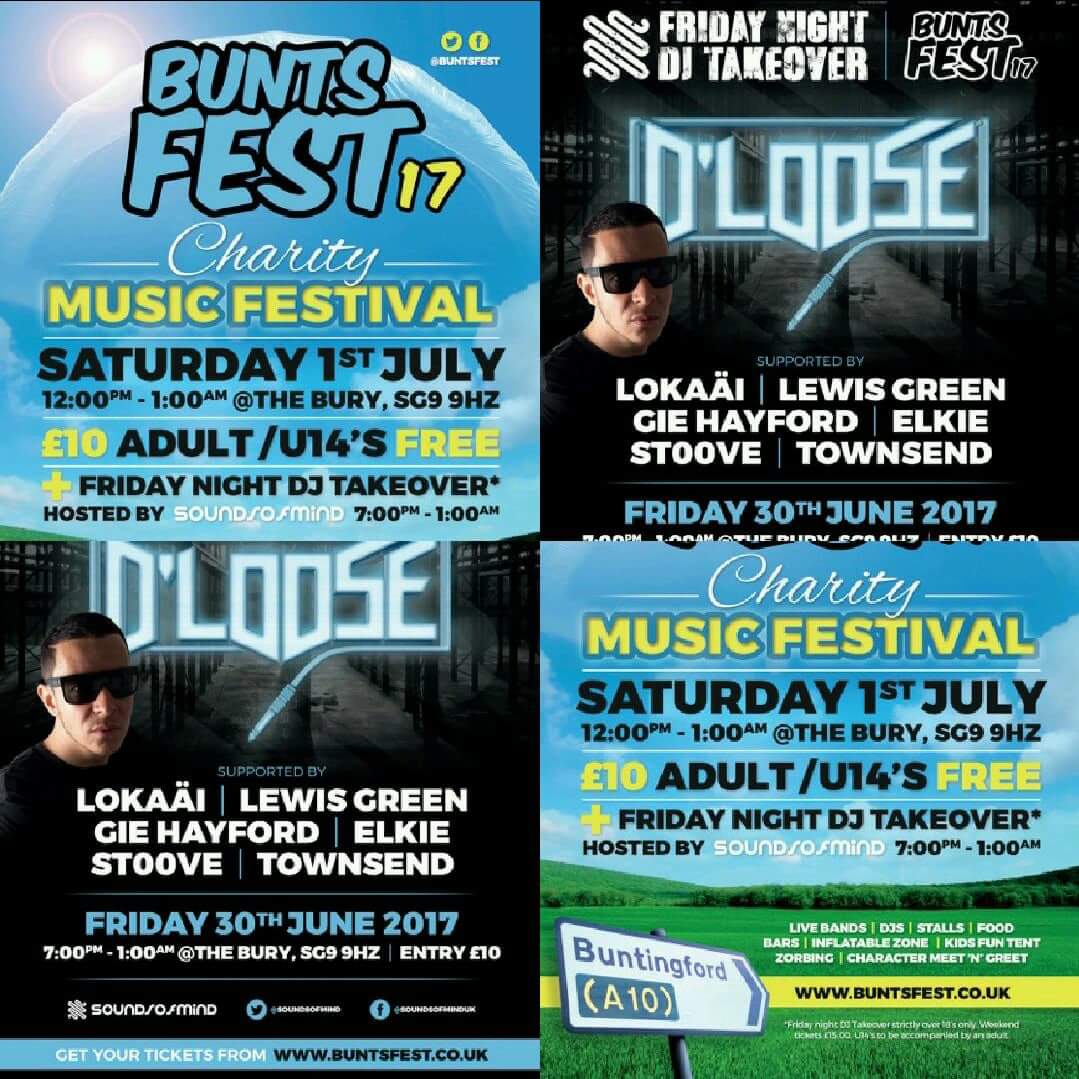 Time to plan next weekend now.. #buntsfest17 2 nights 1 day #FestivalSeason #charity #music #djlife #Herts tickets 👉 bit.ly/2tJymeK