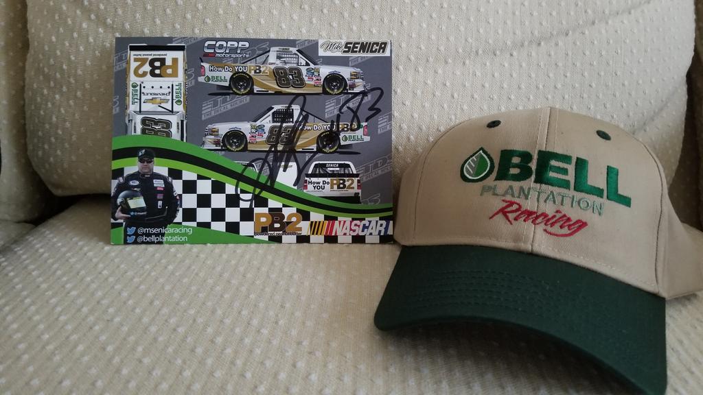 msenicaracing's tweet photo. I'll be giving away our new @bellplantation card and team hat this week so stay tuned. #NASCAR #HowDoYouPB2 #CoppMotorsports #APH #PB2Racing https://t.co/0pV9ixYQEl