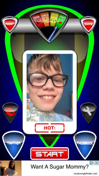 BreianDunne's tweet photo. The #HOTOMETER face scanner app has spoken! https://t.co/1DHp2PZSTf