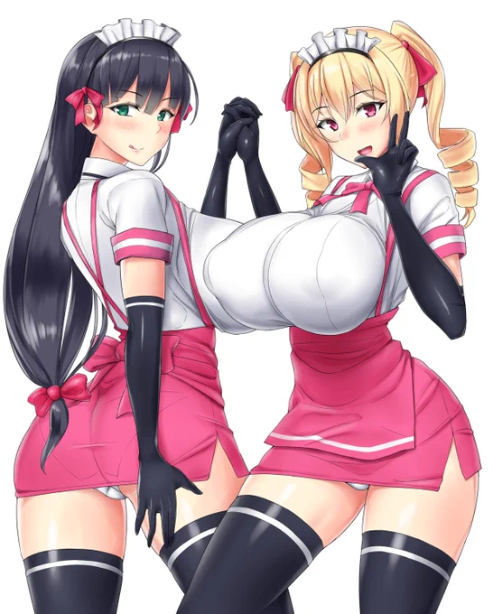 神毛物由宇先生の『マヨヒガのお姉さん』の2人 やっと描けたゾ…… 