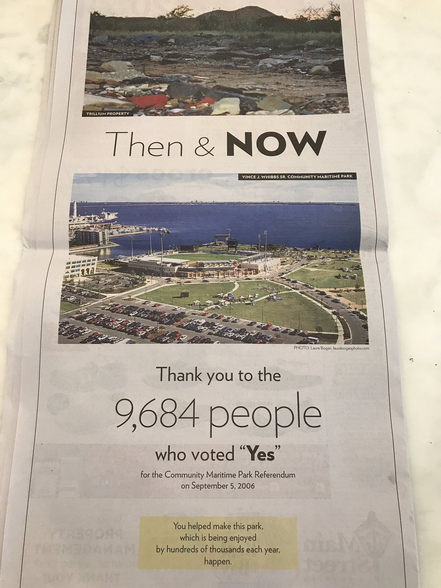 quint_studer's tweet photo. Thank you to those that voted yes to build community maritime park on 9/5/06.@BlueWahoosBBall @pnj @DowntownPcola @mdrndad @bubbawatson https://t.co/uYIgo1Jxji