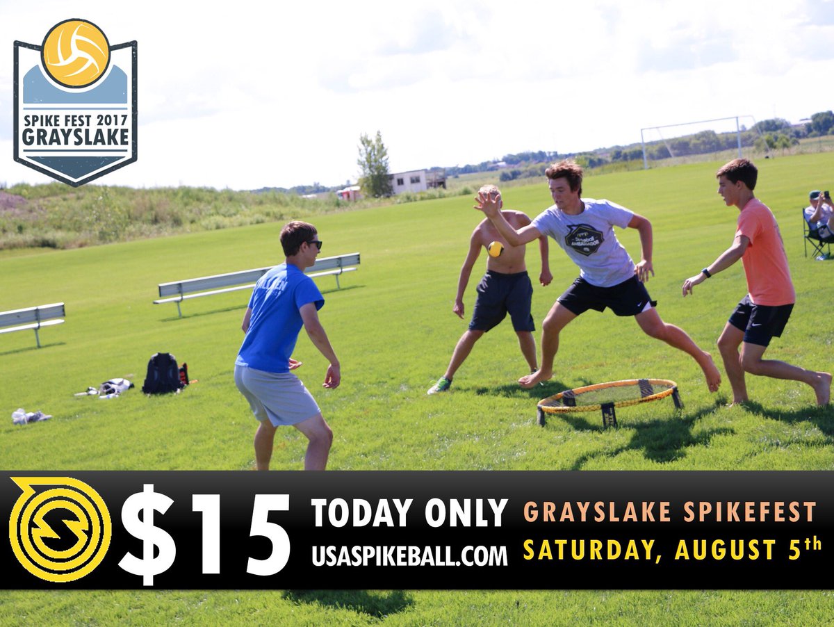 GlakeSpikes's tweet photo. TODAY ONLY: $15 REGISTRATION! Sign your team up today for a fraction of the cost AND get the whole SpikeFest experience! Do it! https://t.co/x0jzOrrA3D
