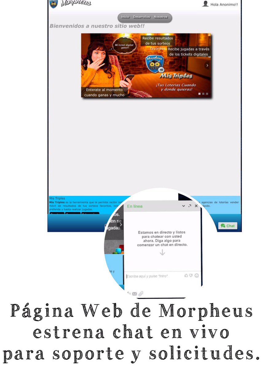 MorpheusLotery's tweet photo. Nuestro sitio web desde ahora incluye chat en vivo para soporte y solicitudes (8:00 am a 04:00 pm). https://t.co/uSkpbQ86YL
