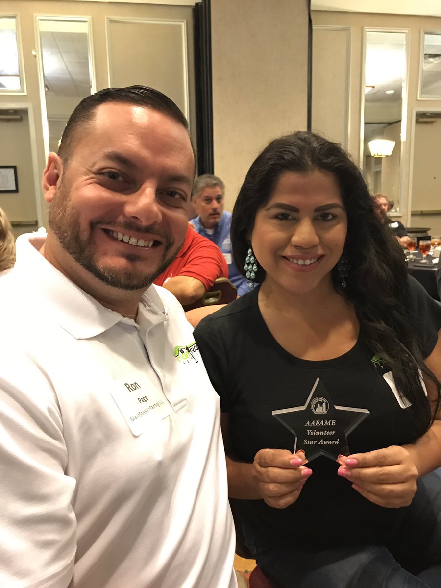 mainstreampaint's tweet photo. MainStream Painting was the proud winner of the AAFAME Volunteer Star Award @ the June 2017 monthly luncheon. #mainstreampainting #winners https://t.co/yfq94j8l2t