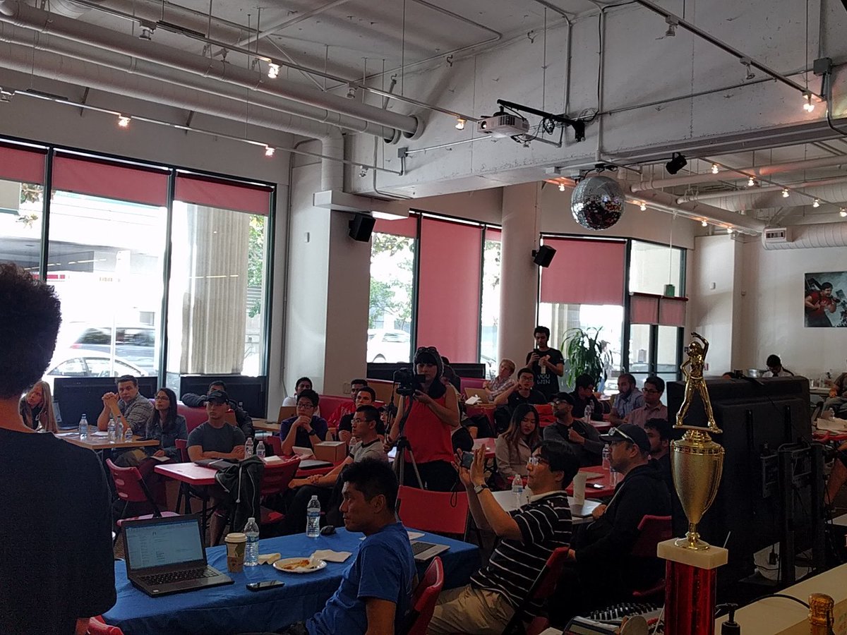 bcsasankh's tweet photo. Let the presentation begin #aiGlobalHackathon #globalaihack #globalaihackathon #aiglobalhacathonsf #sanfansisco https://t.co/KVSfbuRmsg