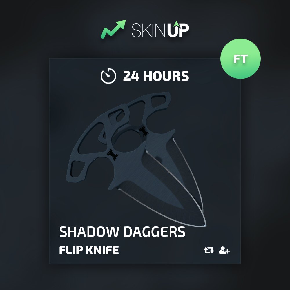 🤑 SHADOW DAGGERS FLIP KNIFE GIVEAWAY 🤑

TO ENTER
🤜 FOLLOW US AND RETWEET

WE LOVE YOU
GOOD LUCK