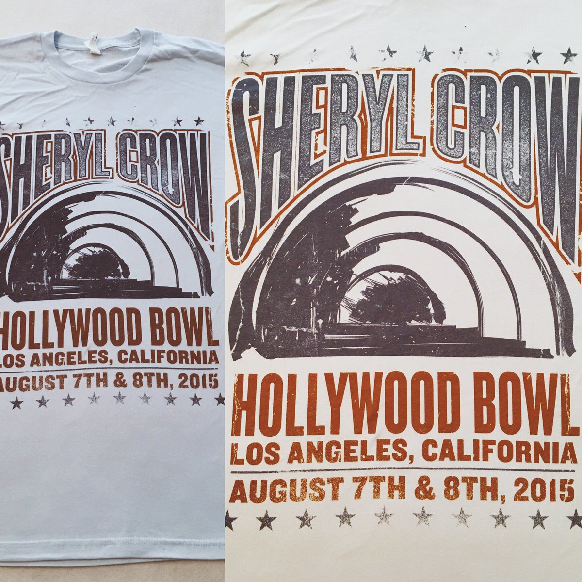 TourTeesRIP's tweet photo. We have this awesome @CherylCrow shirt available from her #HollywoodBowl show. Size Large #babyblue #newvintage https://t.co/7ppb9GNHWQ https://t.co/lWp6FpKZdX