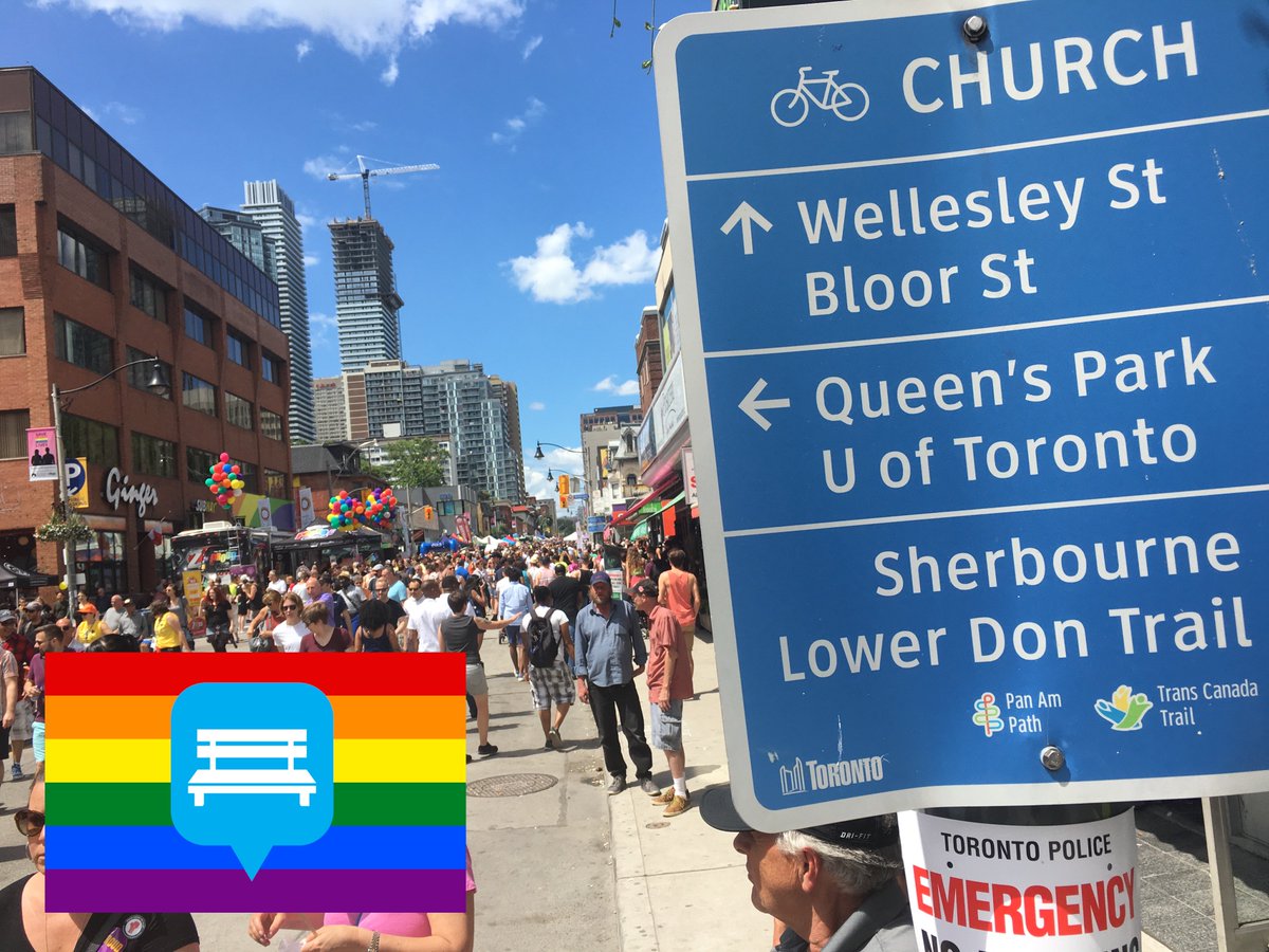 Parkbenchfamily's tweet photo. From the #ParkbenchFamily to all at @PrideToronto this weekend, we hope u are having an awesome and fun #PrideTO! #PrideTO2017 #Pride #LGBTQ https://t.co/Kzk622BQjo