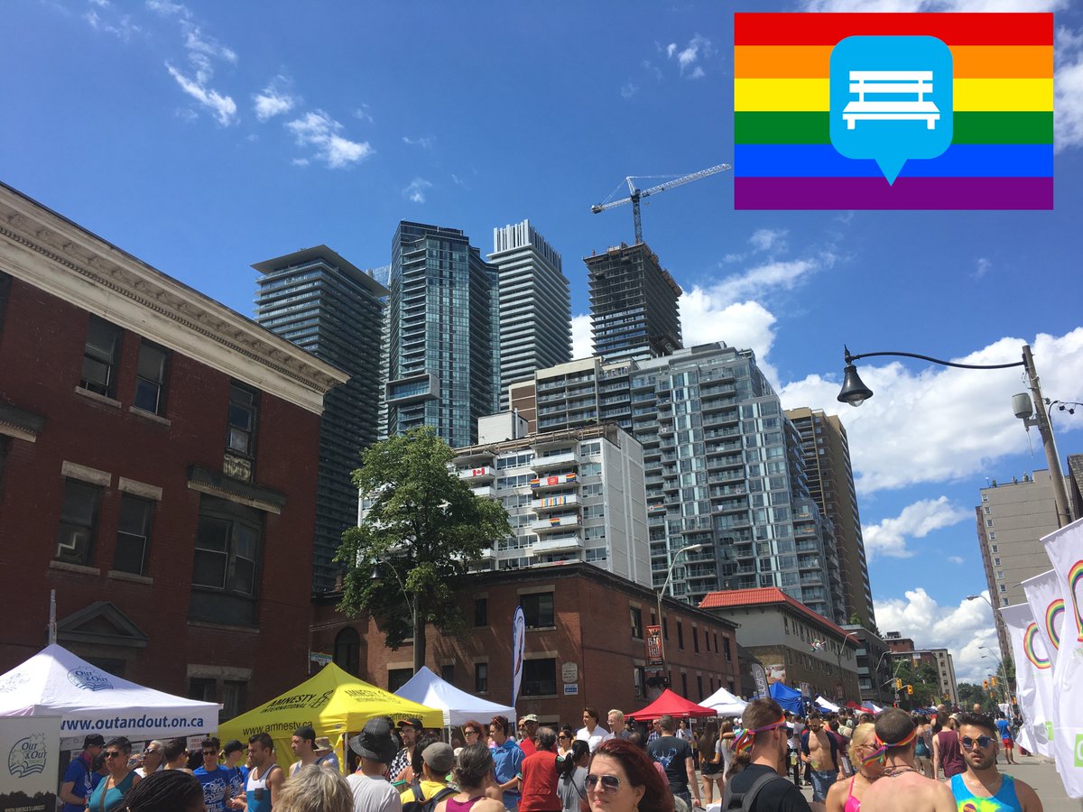 Parkbenchfamily's tweet photo. From the #ParkbenchFamily to all at @PrideToronto this weekend, we hope u are having an awesome and fun #PrideTO! #PrideTO2017 #Pride #LGBTQ https://t.co/Kzk622BQjo