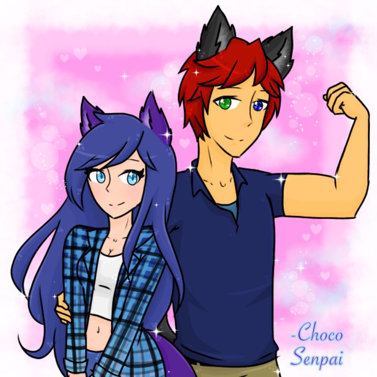 @Aphmau more fan art of cute ships @JasonBravura #blottie #daze #aphmau #ap...