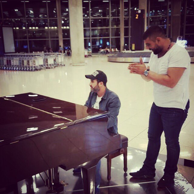 bassemassaf's tweet photo. #Music acts like a #Magic key, to which the most tightly closed #hearts opens.#Artist #producerlife #Piano #blackkeys #Airports #Performance https://t.co/JxX1t762FU