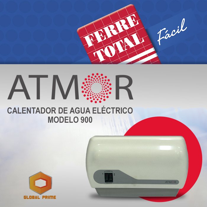 GLOBALPRIME4's tweet photo. Adquiere el Calentador de Agua Eléctrico #ATMOR900 en #FERRETOTAL ¡Agua caliente cuando quieras! https://t.co/RUUC2B82KT