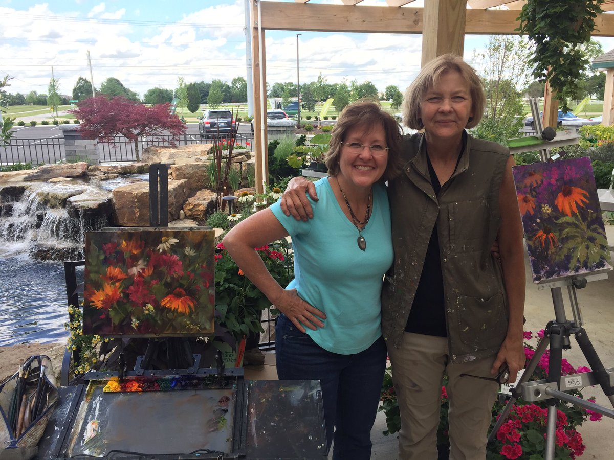 StrockWasson's tweet photo. Painting with Pam Newell at @WassonNursery https://t.co/4NDY5bl7sz