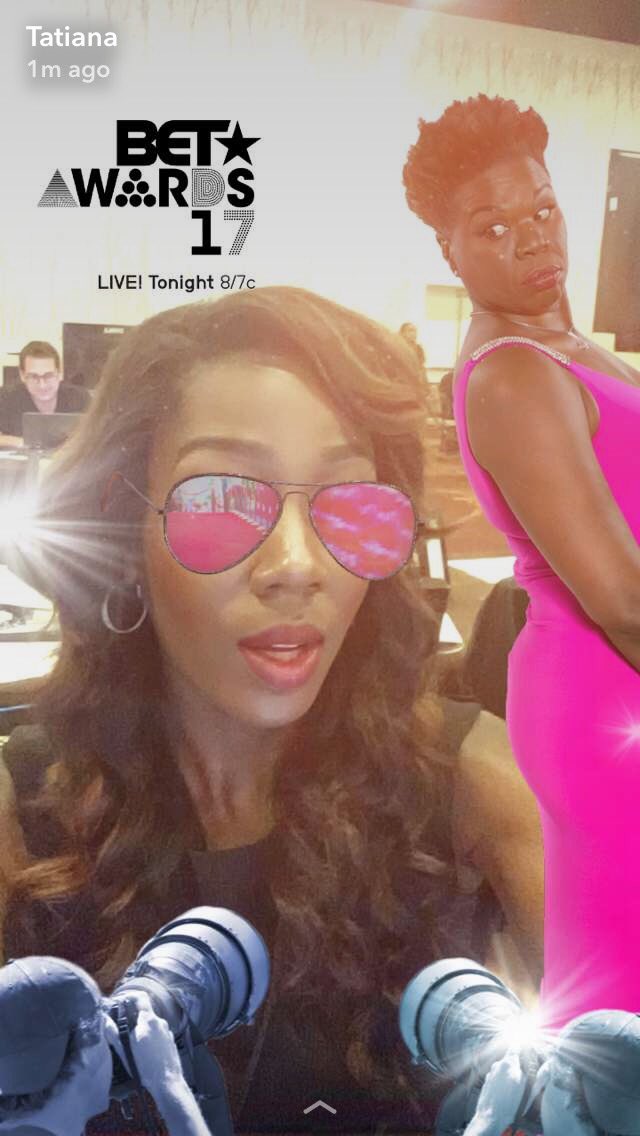 BET's tweet photo. Check out the #BETAwards  👻Snapchat lens! You never know who might pop up at this star-studded event TONIGHT! https://t.co/EVCfJSGute