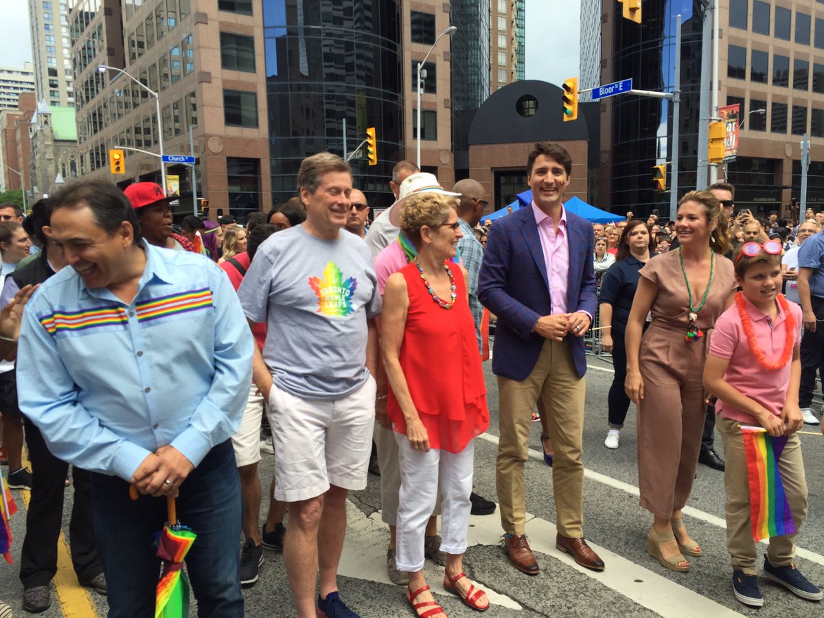 JohnTory's tweet photo. Proud Toronto. Proud Ontario. Proud Canada. #PrideTO
 #Pride2017 https://t.co/KAghR6C3mY