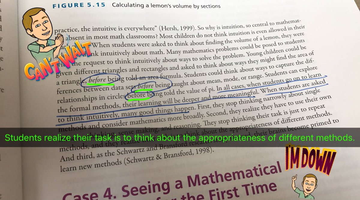 MrCoachK15's tweet photo. Give students a chance to work concepts BEFORE being told how. Make it meaningful &amp; memorable. #MathmaticalMindsets #BookSnaps #HackLearing https://t.co/hwqW3WVvQF