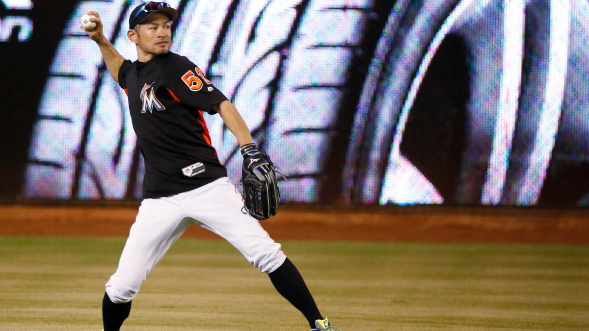 SportsCenter's tweet photo. Ichiro Suzuki became the oldest player to start a game in center field since at least 1900 on Sunday. https://t.co/CASi5JROar https://t.co/M9YORJTCy8