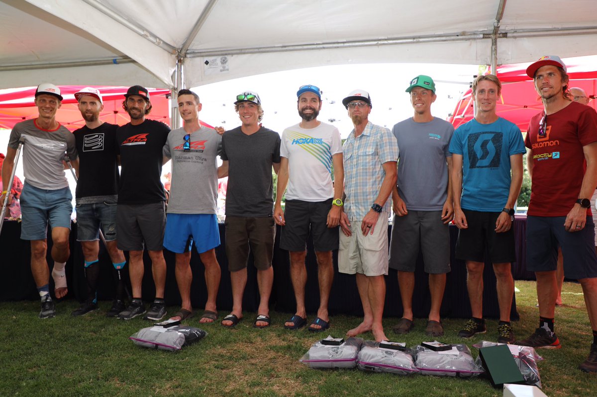 The top ten men at the 2017 Western States 100. #WS100