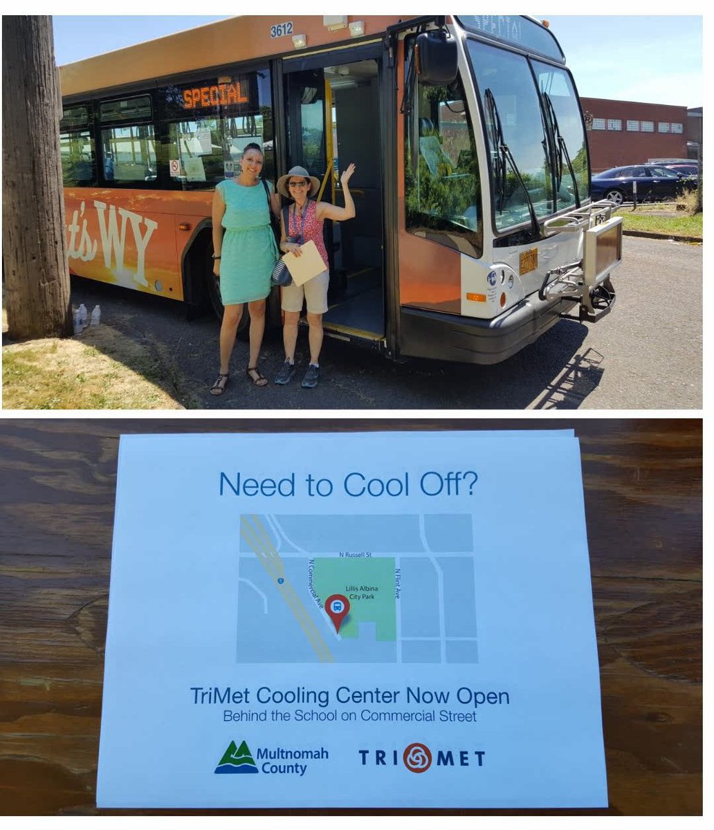 Come and cool off inside this TriMet bus at the 25th celebration of Good in the hood.  Thank you Trimet and Multnomah county. #GITHPDX2017