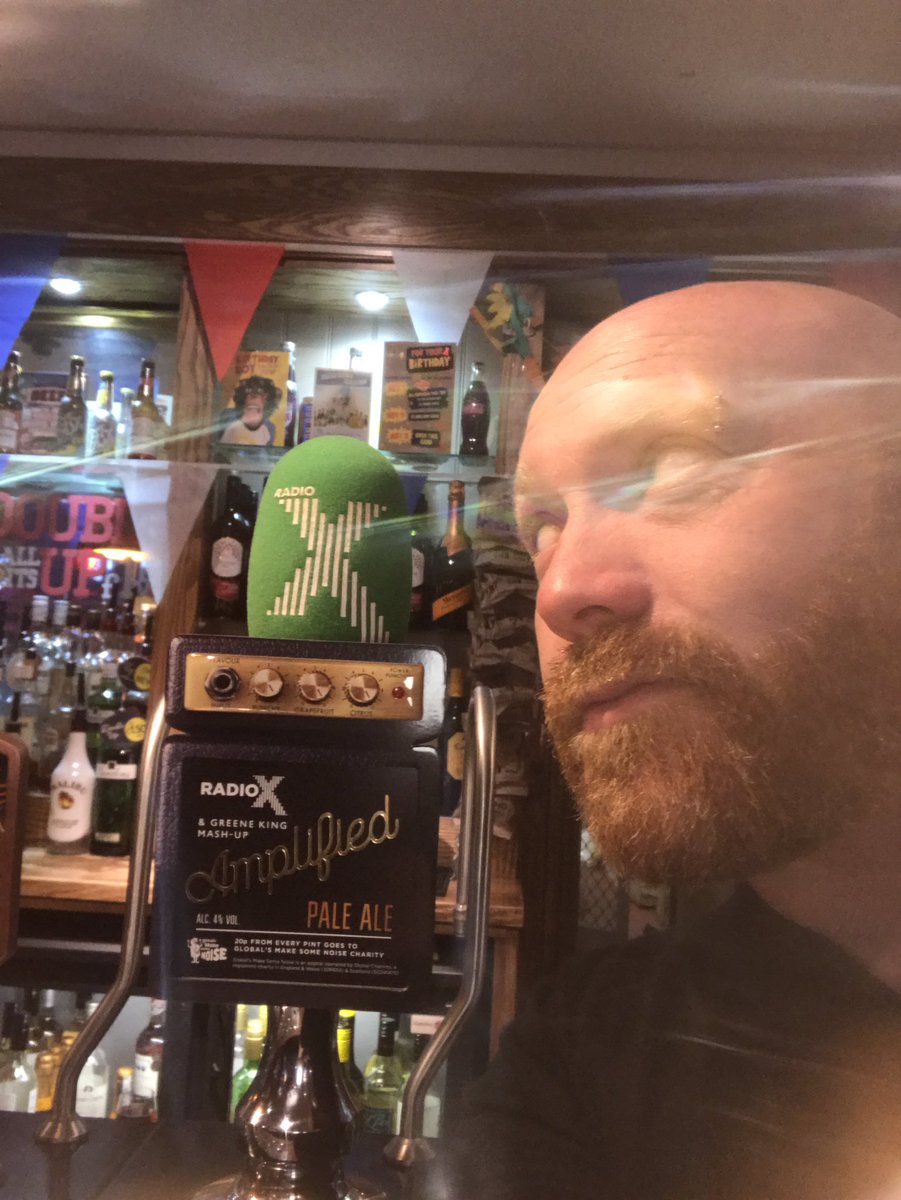 beyondtrepid's tweet photo. Trying the @RadioX amplified pale ale @ChrisMoyles @Pipskin @domisatwit #drunkonaschoolnight https://t.co/ZUNgcBpajw