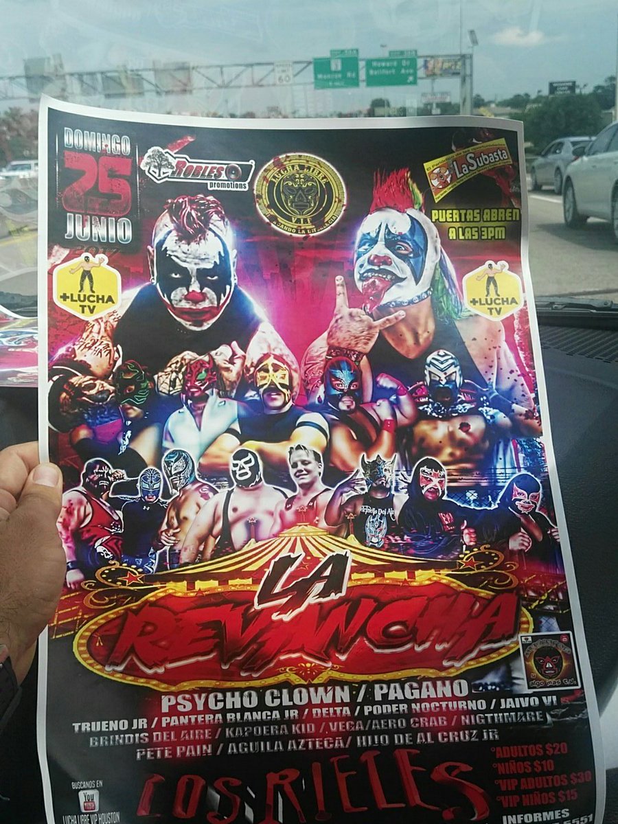 Psychooriginal's tweet image. Aquí ya en Houston Texas para darle con todo a Pagano los espero en Los Rieles #psycholocos #somostotalmentepayasos