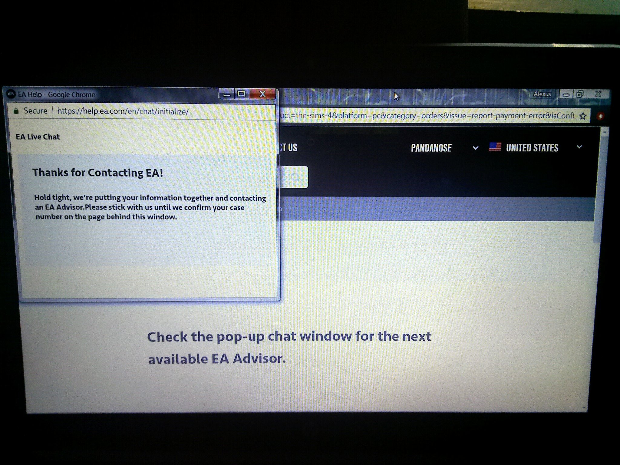 Live chat ea