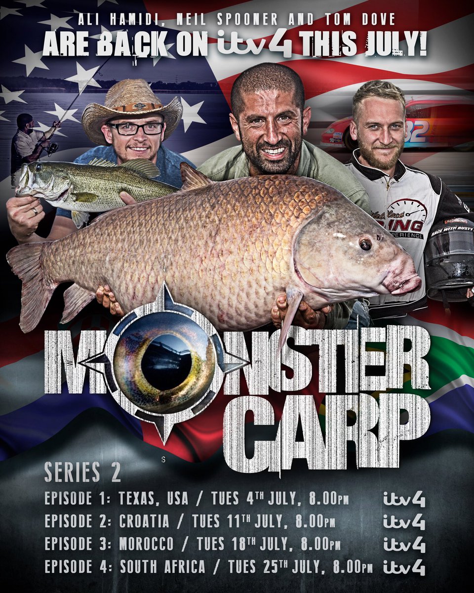 AliHamidi's tweet image. RT🔥🔥 #monstercarp @monstercarp_tv BRAND NEW SERIES JULY 4th @ITV4 8pm @TomDove11 @NeilSpoons #fishing #tv #adventures