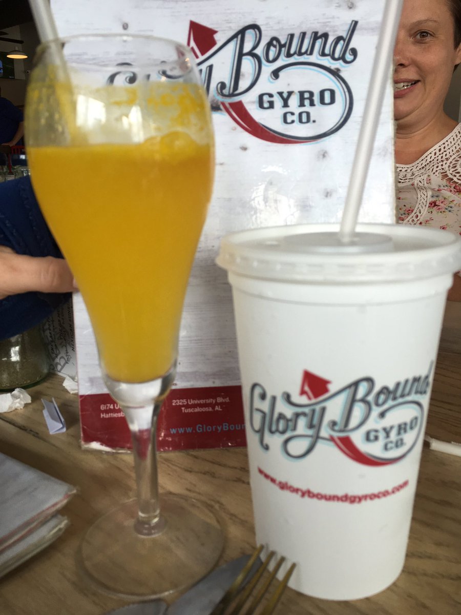 SomethingInBham's tweet photo. About to enjoy a Mimosa and an epic trivia battle at @gloryboundgyro.  Let the battle begin! https://t.co/vlxMUSbbdj
