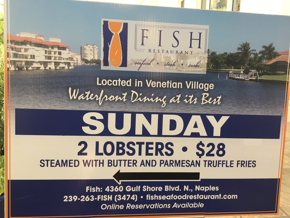 fishnaplesfl's tweet photo. Join us for 2 lobsters for $28! https://t.co/vsTtpuxJhi