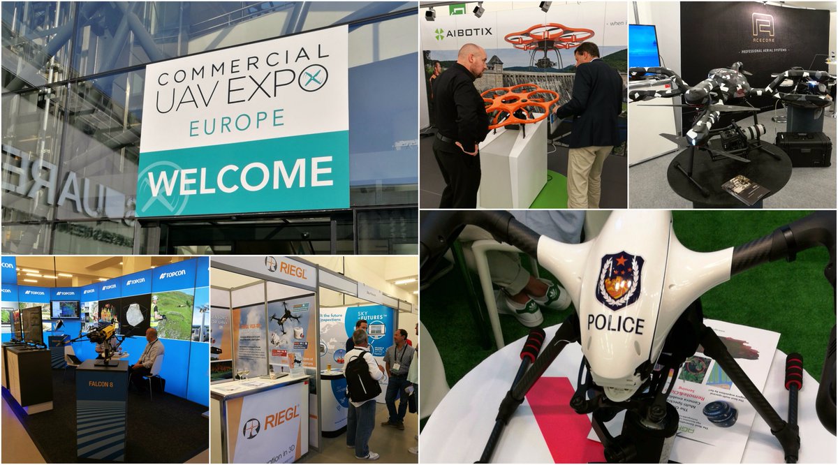 drone_minds's tweet photo. Drone Minds bezocht de Commercial UAV Expo Europe #UAVExpo #Aibotix #EUKA #Acecore #Riegl #Topcon #Pix4D #Agrowing https://t.co/l4zwUZNDlv