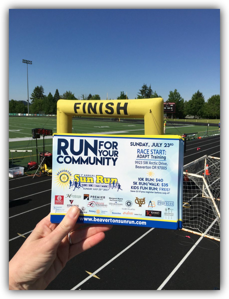 Is there anything better than a finish line? Sign up now for the Beaverton Rotary Sun Run! beavertonsunrun.com 5k, 10k, &amp; FREE Kids Dash