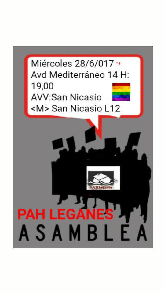 PahLeganes's tweet photo. No vamos a permitir desahucios,mientras existan viviendas municipales vacías 
ACUDE,DIFUNDE,PARTICIPA https://t.co/3tnYQSZbHo