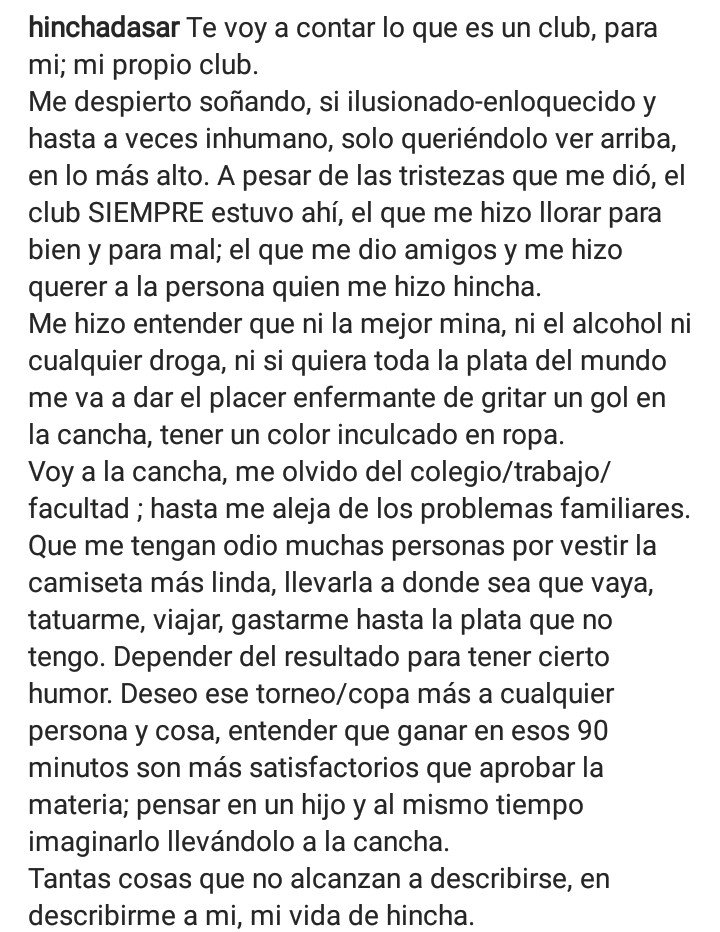 Taconeta_tw's tweet photo. Por si todavía no nos seguís en Instagram hinchadasar, te hice un texto para vos.
Texto para el hincha, el de verdad. https://t.co/i3q9gVQ1ZF