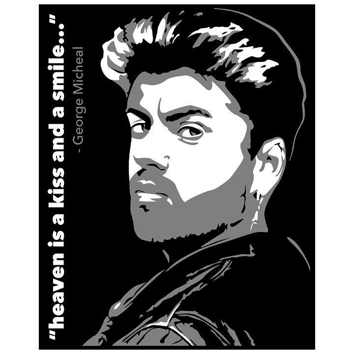 Happy Birthday, George Michael. Peace, love and pride.        Tribute artwork by my brother Andrew C. Pennington. 
