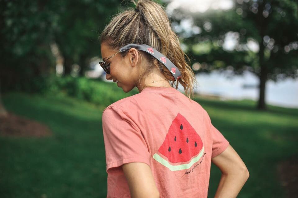 Tomorrow, June 26, we're releasing watermelon tees and croakies!!☀️🍉Grab yours tomorrow @ 10 AM CST at loveyourmelon.com ✨