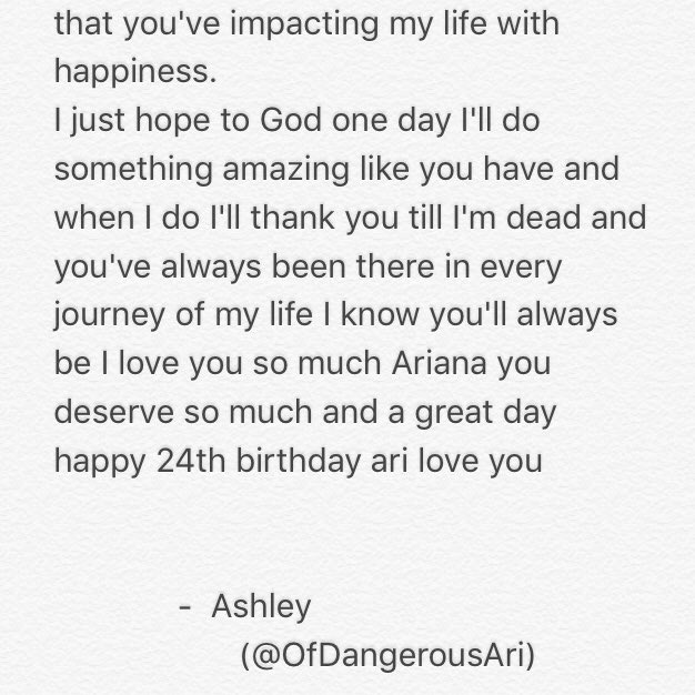 OfDangerousAri's tweet photo. ♡ happy 24th Birthday to our Queen, I Love you so much Ariana. ♡

@ArianaGrande 
#HappyBirthdayAriana https://t.co/nTYOciPZkk