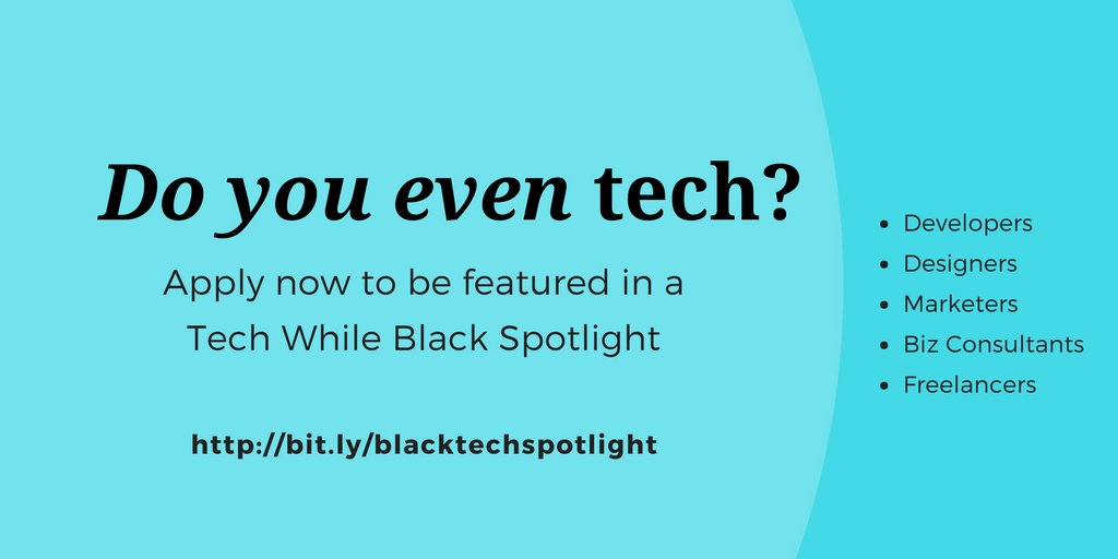 techwhileblack's tweet image. We help black techies, creatives &amp;amp; freelancers attract more leads. Submit your info now: bit.ly/blacktechspotl…
#techfam
#lgbtintech