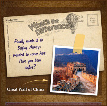 Coloradecomamma's tweet image. Finally made it to Beijing!

WhatsTheDifferenceApp.com