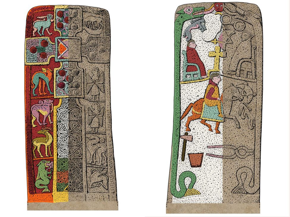 BBCHighlands's tweet photo. How ancient Pictish carved stones may have looked if the Picts painted them https://t.co/fZ5RYSdO4h #Archaeology #Scotland #History https://t.co/WkILpmZ2Ba