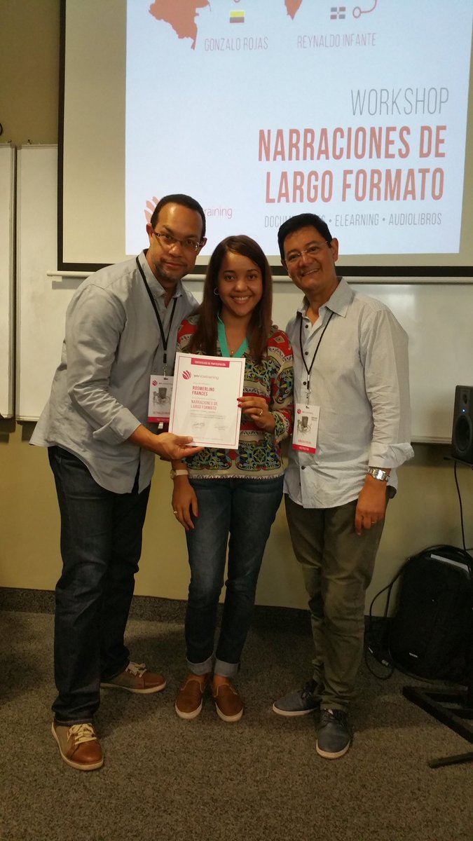 Ivanarmandof's tweet photo. Una etapa más de capacitación. Gracias a Dios. #VoxTraining "Narraciones de largo formato #eLearning #Audiolibros @WorldVoices @intecrd https://t.co/8iXPwkakoN