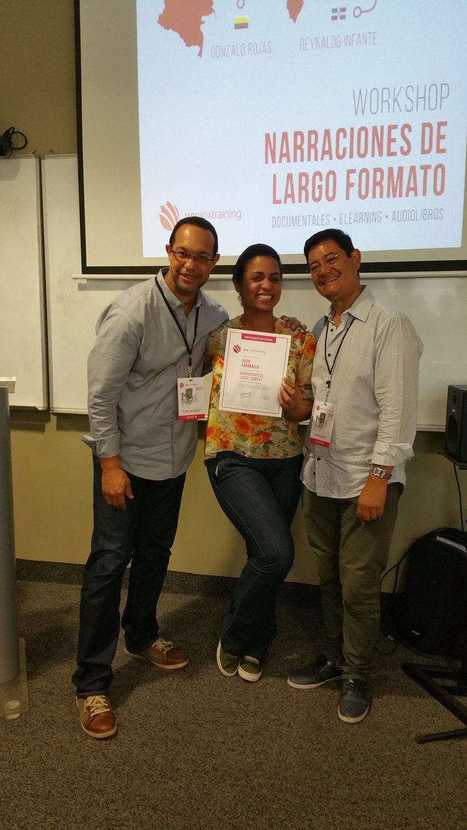 Ivanarmandof's tweet photo. Una etapa más de capacitación. Gracias a Dios. #VoxTraining "Narraciones de largo formato #eLearning #Audiolibros @WorldVoices @intecrd https://t.co/8iXPwkakoN