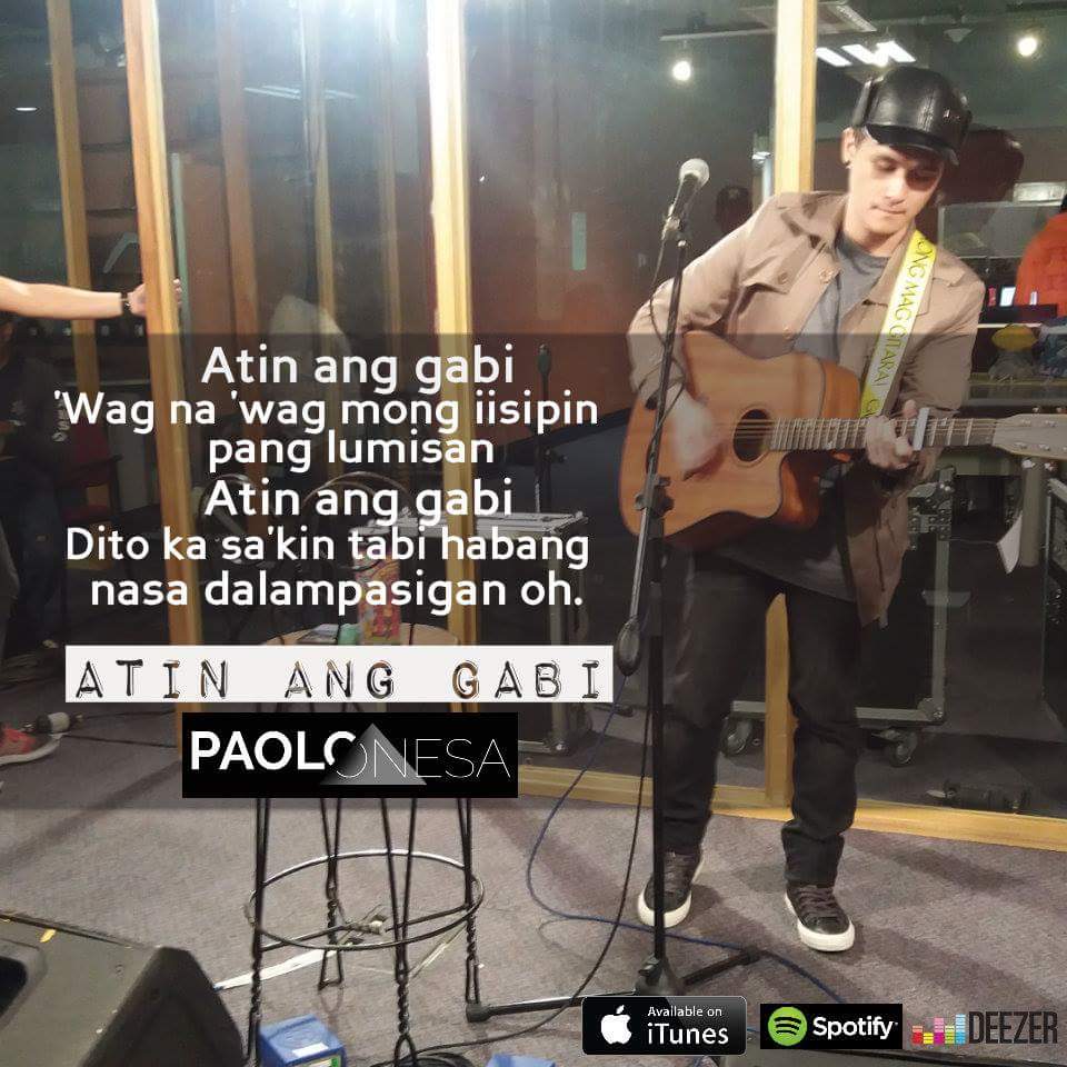 OnesaPaolo's tweet photo. Listen to my orig single "Atin Ang Gabi" on iTunes, Spotify, Deezer! #HandwrittenAlbum πβ https://t.co/1JQZh9d3Qr